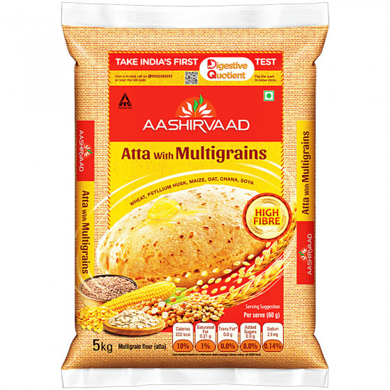 Aashirvaad Atta with Multigrains - High Fibre 10 kg