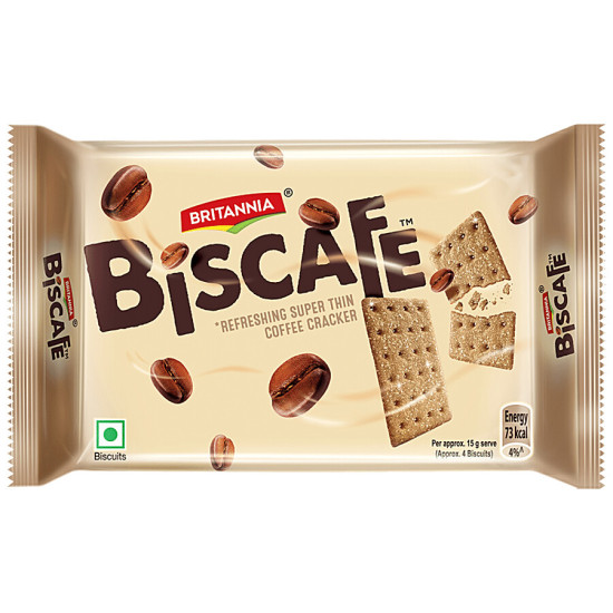 Britannia BisCafe - Super Thin Coffee Crackers, Sugar Sprinkled Biscuits 100 g