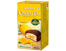 Orion Choco Pie With Real Mango - 100% Veg, Centre Filled 168 g