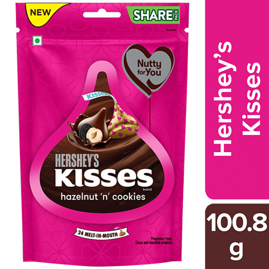 Hershey's Kisses Hazelnut 'N' Cookies Chocolate 100.8 g