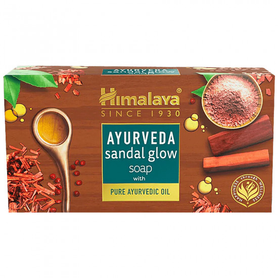 Himalaya Ayurveda Sandal Glow Soap - Nourishes & Softens Skin, Long Lasting Aroma 75 g