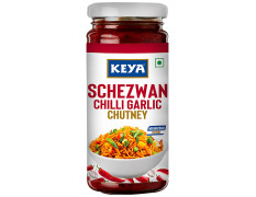Keya Schezwan Chilli Garlic Chutney - For Preparing Pasta, Spring Roll, Chinese Platter 250 g