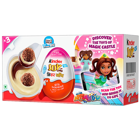 Kinder Joy Pink Edition For Girls - Made From Cows Milk With Vitamin B12 60 g