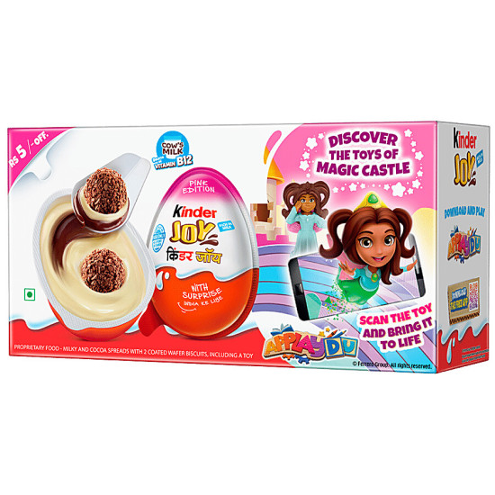 Kinder Joy Pink Edition For Girls - Made From Cows Milk With Vitamin B12 60 g