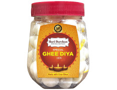 Hari Darshan Special Ghee Diya Battis - Ready To Use, Burns Up To 25 Minutes 100 pcs