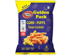 Hully Gully Corn-Puffs - Tangy Cocktail, Baked, Golden Pack, 120 G