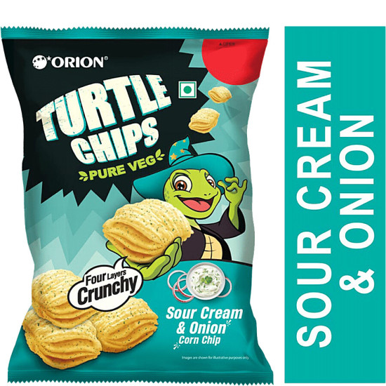 Orion Turtle Chips - Sour Cream & Onion 70 g