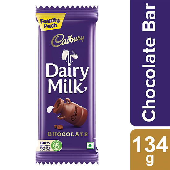 Cadbury Dairy Milk Chocolate Bar 134 g Family Pack