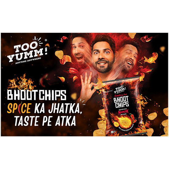 Too Yumm! Bhoot Potato Chips - Bhut Jolokia Chillies Flavour, Created With Naagin Hot Sauce 45 g