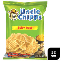 Uncle chipps Potato Chips - Spicy Treat Flavour, 50 g