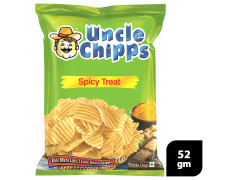 Uncle chipps Potato Chips - Spicy Treat Flavour, 50 g