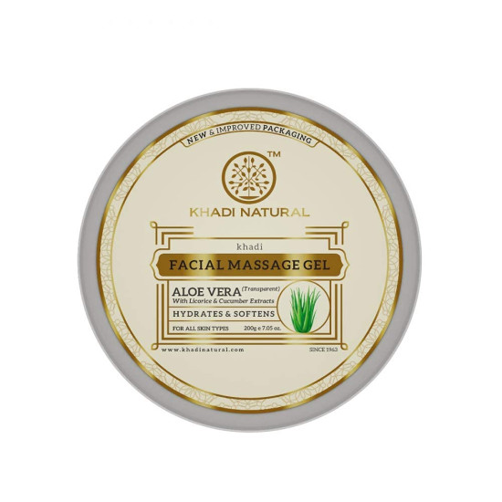 Khadi Natural Herbal Natural Ayurvedic Herbal Aloevera Transparent Gel With Liqorice and Cucumber Extracts Perfect for Oily Skin (200 g)