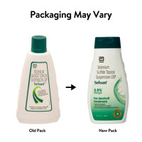 Abbott Selsun Suspension Anti Dandruff Shampoo, Clears away dandruff flakes, Relieves from excessive oil, Relieves from dandruff related itching (120ml)