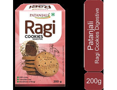 Patanjali Ragi Digestive Cookies, 200 g Pouch