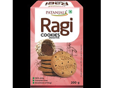 Patanjali Ragi Digestive Cookies, 200 g Pouch