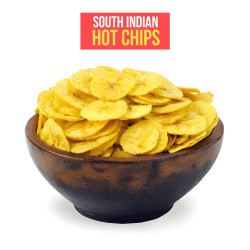 South Indian Hot Chips Kerala Banana Chips (500 gm) - Thin & Crispy Delight