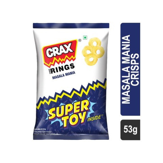 Crax Corn Rings Masala Mania Crisps 53g