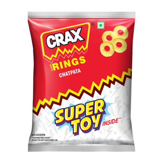 Crax Corn Rings, Chatpata, 50g