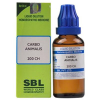 SBL Carbo Animalis Dilution 200 CH 30ML | Natural Homeopathic Remedy for Throat, Hormonal & Glandular Issues