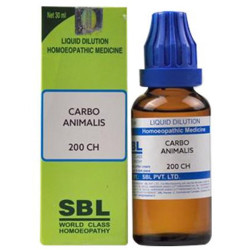 SBL Carbo Animalis Dilution 200 CH 30ML | Natural Homeopathic Remedy for Throat, Hormonal & Glandular Issues
