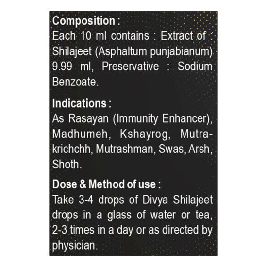 Patanjali Divya Shilajeet Drops – Pure Ayurvedic Shilajit for Immunity, Energy & Stamina | 30 ml Patanjali Divya Shilajeet Drops – Pure Ayurvedic Shilajit for Immunity, Energy & Stamina | 30 ml