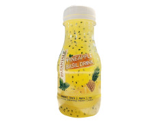 Pineapple Basil Drink – Refreshing Fruit Beverage with Basil Seeds | 200ml Bottle
