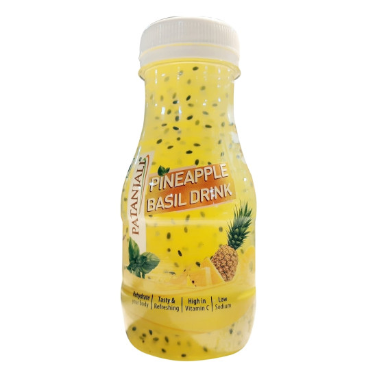 Pineapple Basil Drink – Refreshing Fruit Beverage with Basil Seeds | 200ml Bottle