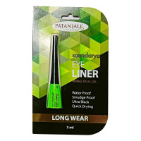Patanjali Saundarya Herbal Eye Liner Gel – 3ml | Waterproof, Smudge-Proof, Ultra Black