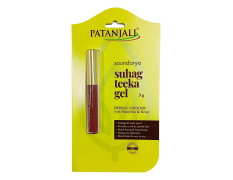Patanjali Saundarya Suhag Teeka Gel – 3g | Herbal Sindoor with Manjistha & Kesar | Smudge-Proof & Long Lasting