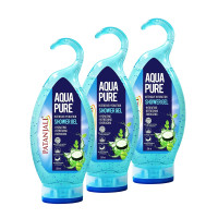Patanjali Shower Gel Aqua Pure – 250 ml (B2g1 Free) | Hydrating Body Wash with Cucumber, Mint & Aloe Vera | Refreshing Ocean Fragrance 