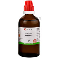 Bjain Adonis Vernalis Mother Tincture Q – 100% Natural Homeopathic Heart & Headache Remedy | 100ml