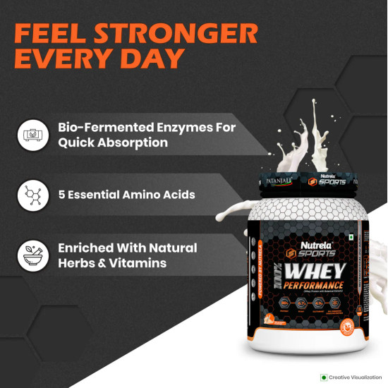 Patanjali Nutrela 100% Whey Performance – Malai Kulfi Flavor (1kg) | Ultra-Filtered Whey Protein Blend with Bio-Fermented Enzymes Patanjali Nutrela 100% Whey Performance – Malai Kulfi Flavor (1kg) | Ultra-Filtered Whey Protein Blend with Bio-Fermented Enzymes