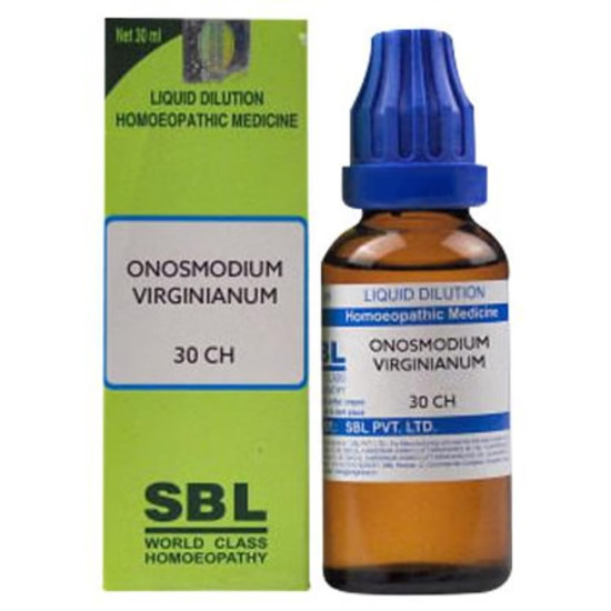 SBL Onosmodium Virginianum Dilution 30 CH 30ml Homeopathic Medicine for Migraine, Eye Strain & Weakness