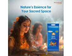 Patanjali Aastha Gaumaya Samidha for Pooja 12 Sticks Natural Cow Dung Samidha for Havan and Worship