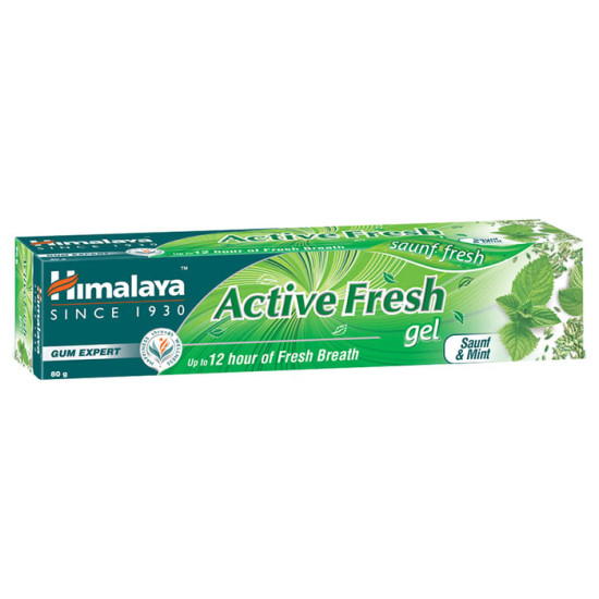Himalaya Active Fresh Gel Saunf & Mint 80gm Herbal Toothpaste for Fresh Breath, Healthy Gums & Cavity Protection