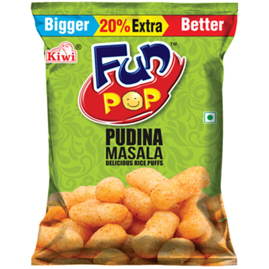 Fun Pop Pudina Masala Rice Puffs 28g