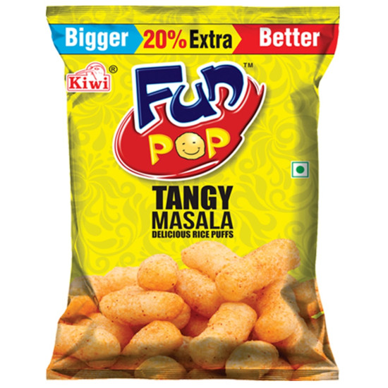 Fun Pop Tangy Masala Rice Puffs 28g