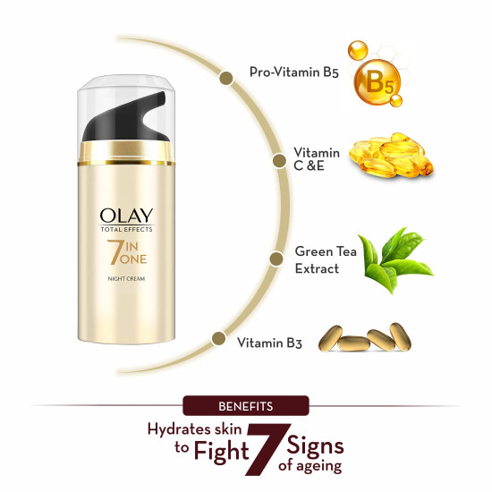 Olay Night Cream Total Effects 7 in 1, Night Cream, 50g Olay Night Cream Total Effects 7 in 1, Night Cream, 50g