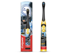 Colgate Batman Toothbrush for kids, Battery Powered Electric Toothbrush, Age 3+, Kids toothbrush with Extra Soft Bristles and Slim Handle, Includes Replaceable Batteries