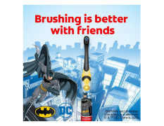 Colgate Batman Toothbrush for kids, Battery Powered Electric Toothbrush, Age 3+, Kids toothbrush with Extra Soft Bristles and Slim Handle, Includes Replaceable Batteries