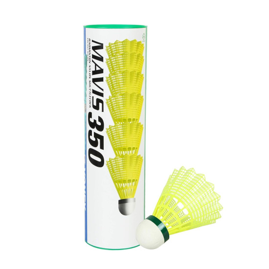 Yonex Mavis 350 Green Cap Nylon Shuttlecock (Yellow)