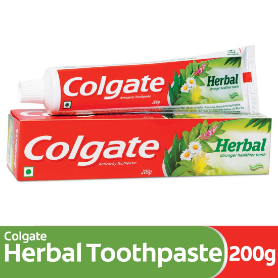 Colgate Herbal Oral Care Toothpaste, Goodness of Natural Ingredients for Healthy Teeth, 200g