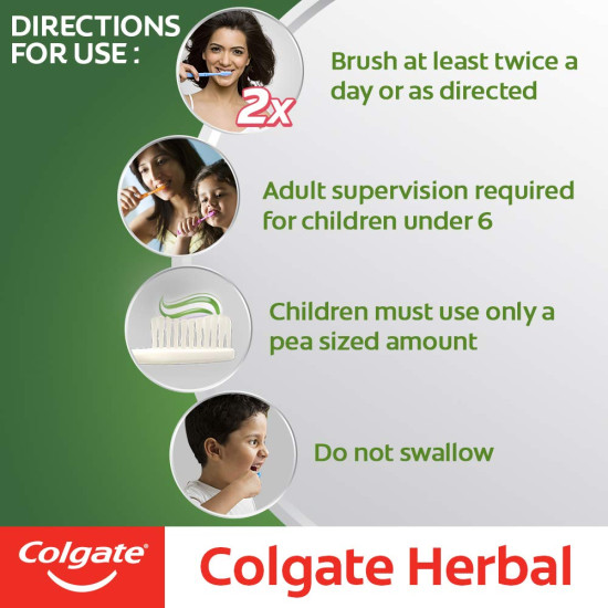 Colgate Herbal Oral Care Toothpaste, Goodness of Natural Ingredients for Healthy Teeth, 200g