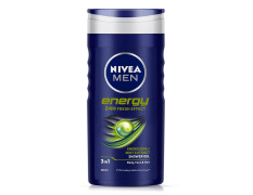 NIVEA MEN Energy 250ml Body Wash| Shower Gel for Face, Body & Hair|Cool Mint Extracts|Long Lasting Summer Freshness |Clean, Healthy & Moisturized Skin