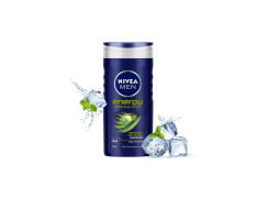 NIVEA MEN Energy 250ml Body Wash| Shower Gel for Face, Body & Hair|Cool Mint Extracts|Long Lasting Summer Freshness |Clean, Healthy & Moisturized Skin