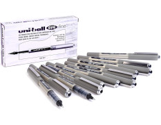 uni-ball Eye UB157 0.7 mm Roller Ball Pens, Black Ink, Pack of 12