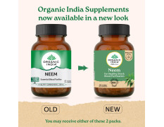 A TATA Product - Organic India Neem Blood Purifier - 60 Veg Capsules, Natural Blood Purifier, Plant-Based Anti-Bacterial, Anti-Viral, With Immunity Boosting Properties, GMP & NPOP Certified Organic