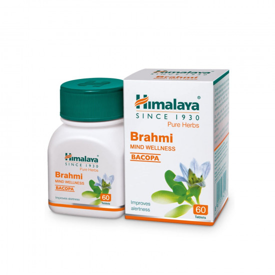 Himalaya Wellness Pure Herbs Brahmi Mind Wellness |Improves Alertness | Pack Of 60 Tablet