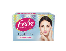 Fem Fairness (Pearl & Milk) Crème Bleach - 24g | Advanced Skin Radiance System | Enriched with Goodness of Real Pearl Essence, Vitamin E & Milk | With Rejuvenating Fragrance | No Added Parabens, Silicones & Ammonia