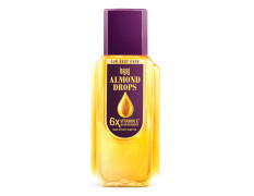 Bajaj Almond Drops Hair Oil, 285ml, Hair Oil, 6X Vitamin E, Almond Oil, Light and Non-Sticky, Hair Fall Control